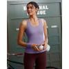 image:imageRUNNING GIRL Tank top with Built in Bra for WomenCompression Shirts Crisscross Back Workout Yoga TopsPurple