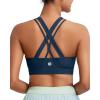 image:imageRUNNING GIRL Sports Bra for Women High Support CrissCross Back Padded Strappy Sports Bras Yoga Bra with Removable Cups1dark Blue