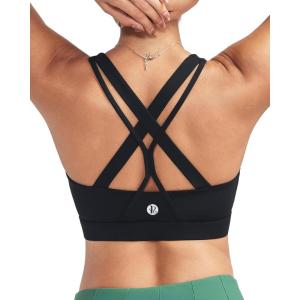 image:imageRUNNING GIRL Sports Bra for Women High Support CrissCross Back Padded Strappy Sports Bras Yoga Bra with Removable Cups1black