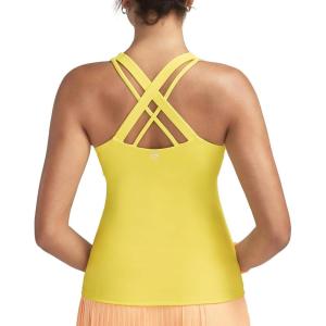 image:imageRUNNING GIRL Tank top with Built in Bra for WomenCompression Shirts Crisscross Back Workout Yoga TopsBright Yellow