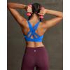 image:imageRUNNING GIRL High Support Sports Bras for Women High Impact Running Adjustable Sports Bra Molded Cup Strappy Sports BrasElectric Blue