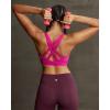 image:imageRUNNING GIRL High Support Sports Bras for Women High Impact Running Adjustable Sports Bra Molded Cup Strappy Sports BrasHot Pink