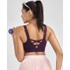 image:imageRUNNING GIRL Sports Bras for Women High Support Adjustable Straps High Impact Sports Bras with Sewn in Pads Workout BraDeep Purple