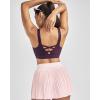 image:imageRUNNING GIRL Sports Bras for Women High Support Adjustable Straps High Impact Sports Bras with Sewn in Pads Workout BraDeep Purple