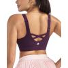 image:imageRUNNING GIRL Sports Bras for Women High Support Adjustable Straps High Impact Sports Bras with Sewn in Pads Workout BraDeep Purple