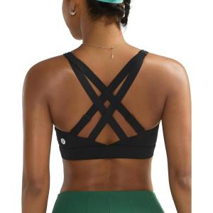 image:imageRUNNING GIRL High Support Sports Bras for Women High Impact Running Adjustable Sports Bra Molded Cup Strappy Sports BrasBlack