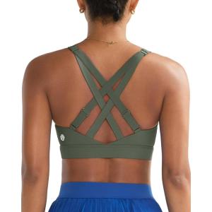 image:imageRUNNING GIRL High Support Sports Bras for Women High Impact Running Adjustable Sports Bra Molded Cup Strappy Sports BrasGreen