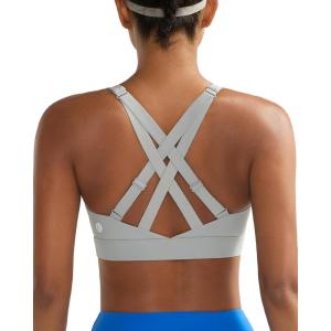 image:imageRUNNING GIRL High Support Sports Bras for Women High Impact Running Adjustable Sports Bra Molded Cup Strappy Sports BrasGrey