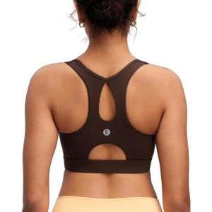 image:imageRUNNING GIRL Sports Bras for Women High SupportRacerback Molded Cup Sports Bra with Sewn in Pads Workout Running BraAbrown