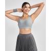 image:imageRUNNING GIRL Sports Bras for Women High Support Adjustable Straps Hook Back Sports Bras for Women with Sewn in PadsGrey