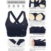 image:imageRUNNING GIRL Sports Bras for Women High Support Adjustable Straps Hook Back Sports Bras for Women with Sewn in PadsNavy Blue