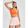 image:imageRUNNING GIRL Sports Bras for Women High Support Adjustable Straps Hook Back Sports Bras for Women with Sewn in PadsOrange