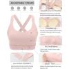 image:imageRUNNING GIRL Sports Bras for Women High Support Adjustable Straps Hook Back Sports Bras for Women with Sewn in PadsPink