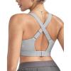 image:imageRUNNING GIRL Sports Bras for Women High Support Adjustable Straps Hook Back Sports Bras for Women with Sewn in PadsGrey