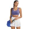 image:imageRUNNING GIRL Sports Bras for WomenSeamless Strappy Sports Bra High Support Crisscross Back with Removable Pads1amethyst