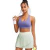 image:imageRUNNING GIRL Sports Bras for WomenSeamless Strappy Sports Bra High Support Crisscross Back with Removable Pads1amethyst