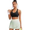 image:imageRUNNING GIRL Sports Bras for WomenSeamless Strappy Sports Bra High Support Crisscross Back with Removable Pads1black