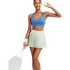 image:imageRUNNING GIRL Sports Bras for WomenSeamless Strappy Sports Bra High Support Crisscross Back with Removable Pads1blue