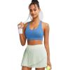 image:imageRUNNING GIRL Sports Bras for WomenSeamless Strappy Sports Bra High Support Crisscross Back with Removable Pads1blue