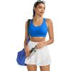 image:imageRUNNING GIRL Sports Bras for WomenSeamless Strappy Sports Bra High Support Crisscross Back with Removable Pads1brilliant Blue