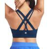 image:imageRUNNING GIRL Sports Bras for WomenSeamless Strappy Sports Bra High Support Crisscross Back with Removable Pads1dark Blue