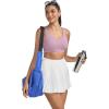 image:imageRUNNING GIRL Sports Bras for WomenSeamless Strappy Sports Bra High Support Crisscross Back with Removable Pads1taro Purple