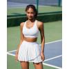 image:imageRUNNING GIRL Sports Bras for WomenSeamless Strappy Sports Bra High Support Crisscross Back with Removable Pads1white