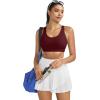 image:imageRUNNING GIRL Sports Bras for WomenSeamless Strappy Sports Bra High Support Crisscross Back with Removable Pads1wine Red