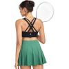 image:imageRUNNING GIRL Sports Bras for WomenSeamless Strappy Sports Bra High Support Crisscross Back with Removable PadsAblack