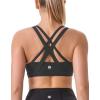 image:imageRUNNING GIRL Sports Bras for WomenSeamless Strappy Sports Bra High Support Crisscross Back with Removable PadsAblack