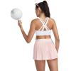image:imageRUNNING GIRL Sports Bras for WomenSeamless Strappy Sports Bra High Support Crisscross Back with Removable PadsAwhite