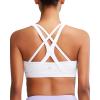 image:imageRUNNING GIRL Sports Bras for WomenSeamless Strappy Sports Bra High Support Crisscross Back with Removable PadsAwhite