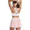 image:imageRUNNING GIRL Sports Bras for WomenSeamless Strappy Sports Bra High Support Crisscross Back with Removable PadsAwhite
