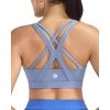 image:imageRUNNING GIRL Sports Bras for WomenSeamless Strappy Sports Bra High Support Crisscross Back with Removable PadsBlue