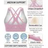 image:imageRUNNING GIRL Sports Bras for WomenSeamless Strappy Sports Bra High Support Crisscross Back with Removable PadsPurple