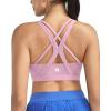 image:imageRUNNING GIRL Sports Bras for WomenSeamless Strappy Sports Bra High Support Crisscross Back with Removable PadsPurple