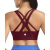 image:imageRUNNING GIRL Sports Bras for WomenSeamless Strappy Sports Bra High Support Crisscross Back with Removable PadsAwine Red