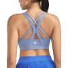 image:imageRUNNING GIRL Sports Bras for WomenSeamless Strappy Sports Bra High Support Crisscross Back with Removable PadsBlue