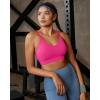 image:imageRUNNING GIRL Sports Bras for WomenStrappy Crisscross Back Padded Low Impact Running Sports Bra with Removable CupsAbright Pink