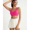 image:imageRUNNING GIRL Sports Bras for WomenStrappy Crisscross Back Padded Low Impact Running Sports Bra with Removable CupsAbright Pink