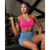 image:imageRUNNING GIRL Sports Bras for WomenStrappy Crisscross Back Padded Low Impact Running Sports Bra with Removable CupsAbright Pink
