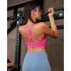 image:imageRUNNING GIRL Sports Bras for WomenStrappy Crisscross Back Padded Low Impact Running Sports Bra with Removable CupsAbright Pink