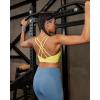 image:imageRUNNING GIRL Sports Bras for WomenStrappy Crisscross Back Padded Low Impact Running Sports Bra with Removable CupsAbright Yellow