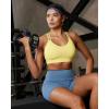 image:imageRUNNING GIRL Sports Bras for WomenStrappy Crisscross Back Padded Low Impact Running Sports Bra with Removable CupsAbright Yellow