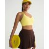 image:imageRUNNING GIRL Sports Bras for WomenStrappy Crisscross Back Padded Low Impact Running Sports Bra with Removable CupsAbright Yellow
