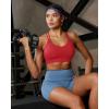 image:imageRUNNING GIRL Sports Bras for WomenStrappy Crisscross Back Padded Low Impact Running Sports Bra with Removable CupsAdeep Red