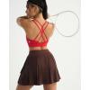 image:imageRUNNING GIRL Sports Bras for WomenStrappy Crisscross Back Padded Low Impact Running Sports Bra with Removable CupsAdeep Red