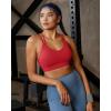 image:imageRUNNING GIRL Sports Bras for WomenStrappy Crisscross Back Padded Low Impact Running Sports Bra with Removable CupsAdeep Red