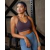 image:imageRUNNING GIRL Sports Bras for WomenStrappy Crisscross Back Padded Low Impact Running Sports Bra with Removable CupsAdusty Lavender