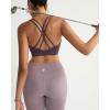 image:imageRUNNING GIRL Sports Bras for WomenStrappy Crisscross Back Padded Low Impact Running Sports Bra with Removable CupsAdusty Lavender